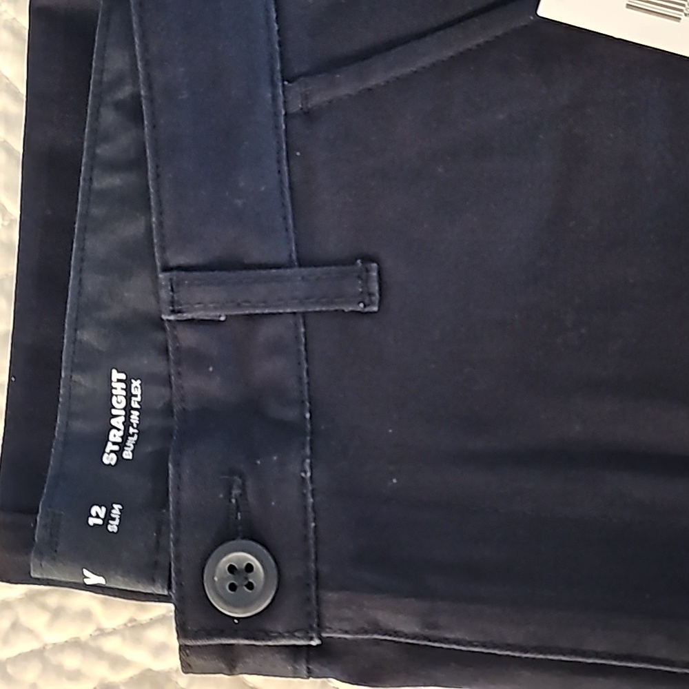 Old Navy Boys 12 Slim Navy Blue Uniform Pants